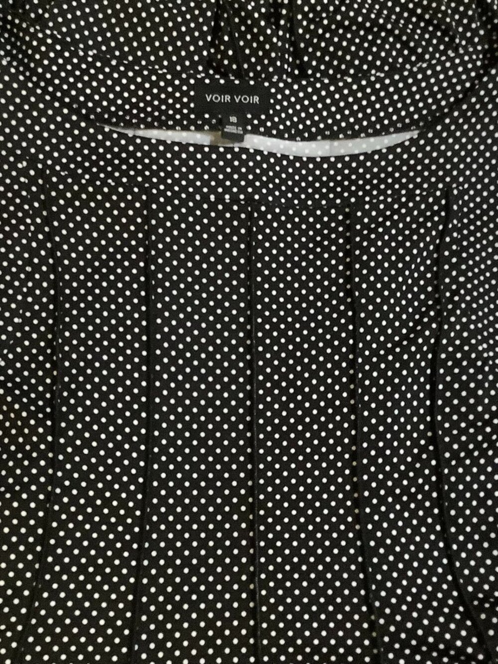 Vior Vior Black & White Textured Shift Dress - Plus Size 18